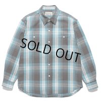 WACKO MARIA/CHECK FLANNEL SHIRT（BLUE）［チェックフランネルシャツ-24春夏］