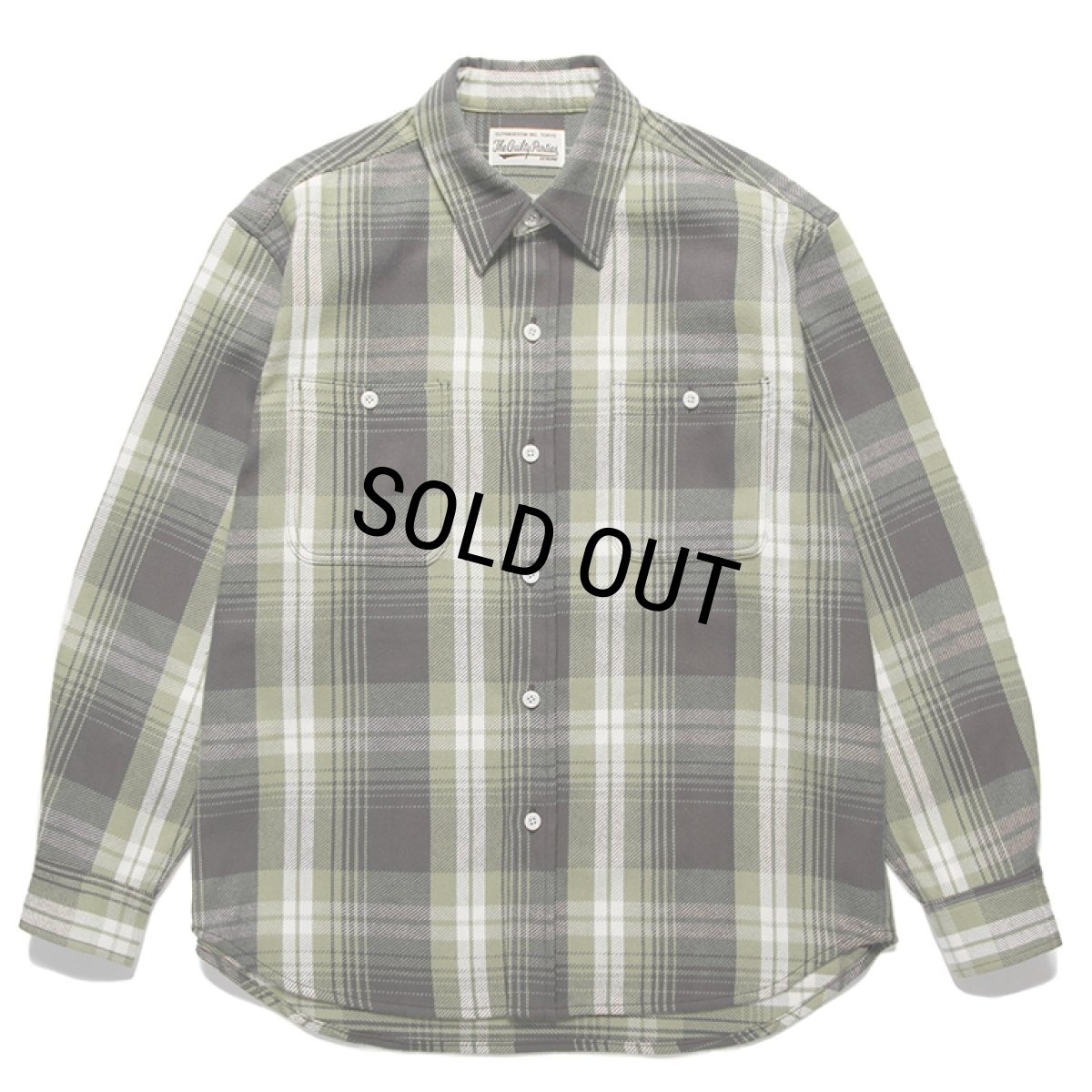 画像1: WACKO MARIA/CHECK FLANNEL SHIRT（OLIVE）［チェックフランネルシャツ-24春夏］ (1)