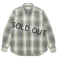 WACKO MARIA/CHECK FLANNEL SHIRT（OLIVE）［チェックフランネルシャツ-24春夏］