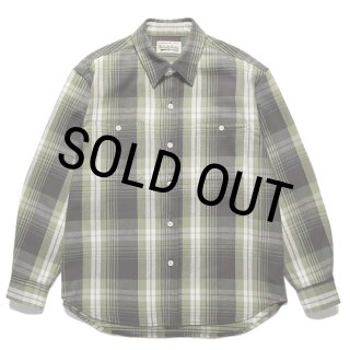 WACKO MARIA/CHECK FLANNEL SHIRT（OLIVE）［チェックフランネルシャツ