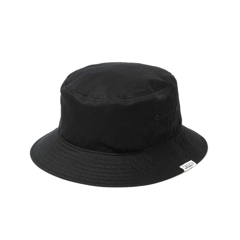 画像1: CALEE/EMBROIDERY & WAPPEN BUCKET HAT ＜TYPE B＞（Black/B）［バケットハット-24春夏］
