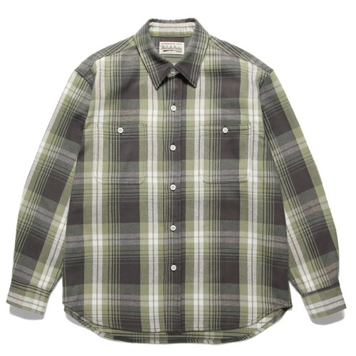 他の写真1: WACKO MARIA/CHECK FLANNEL SHIRT（OLIVE）［チェックフランネルシャツ-24春夏］