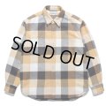 WACKO MARIA/BLOCK CHECK FLANNEL SHIRT（YELLOW）［ブロックチェックフランネルシャツ-24春夏］