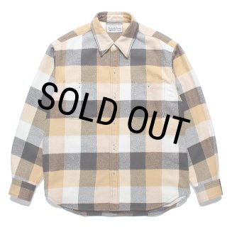 WACKO MARIA/BLOCK CHECK FLANNEL SHIRT（YELLOW）［ブロックチェック