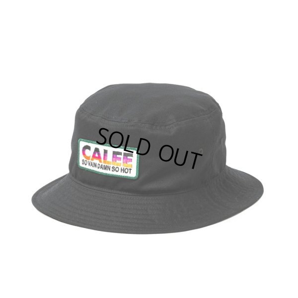 画像1: 【30%OFF】CALEE/EMBROIDERY & WAPPEN BUCKET HAT ＜TYPE C＞（Black/C）［バケットハット-24春夏］