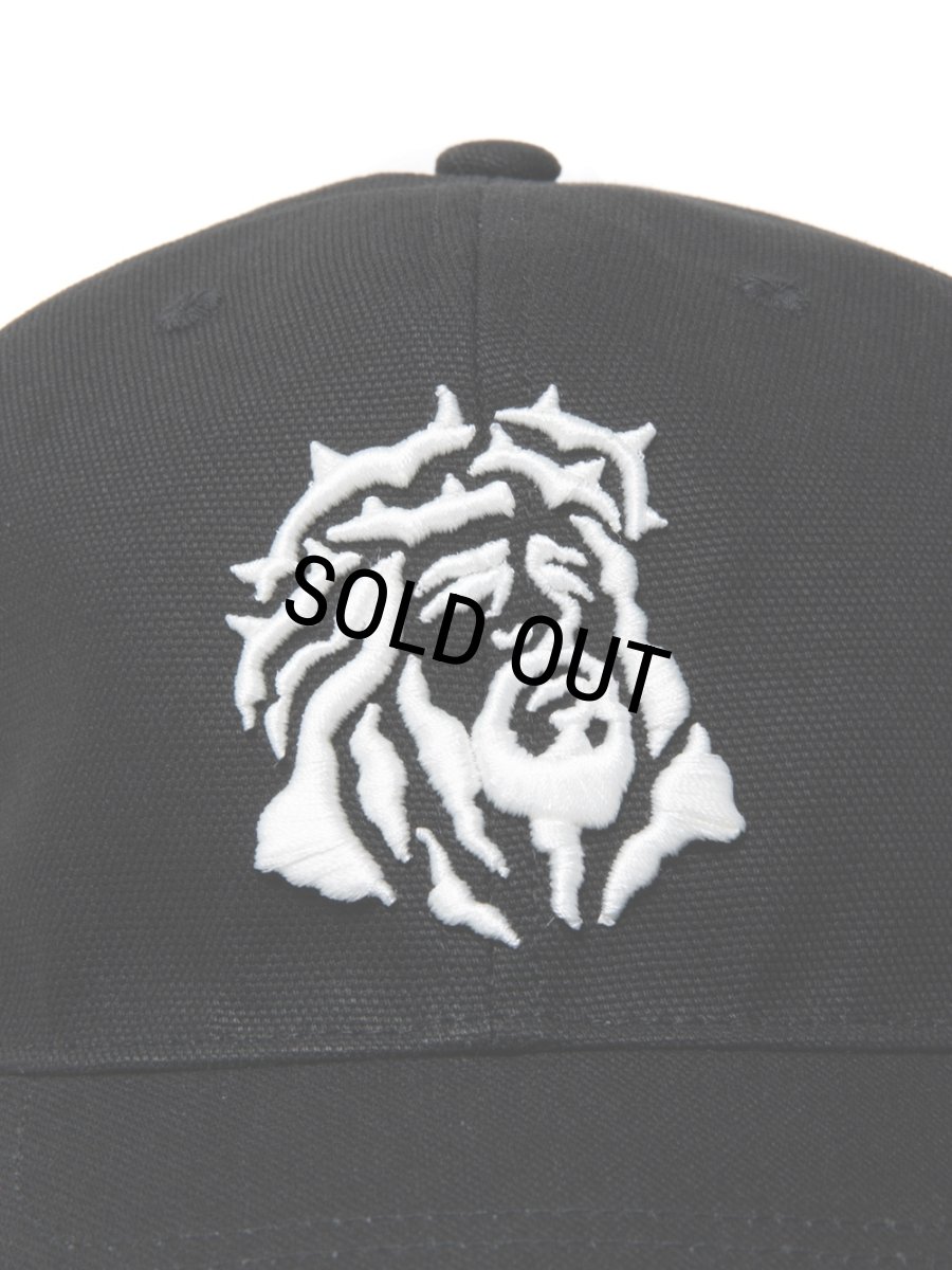 画像4: COOTIE PRODUCTIONS/Cotton OX 6 Panel Cap（Black/JESUS）［6パネルキャップ-24春夏］ (4)