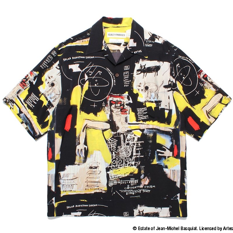 画像1: WACKO MARIA/JEAN-MICHEL BASQUIAT / HAWAIIAN SHIRT（TYPE-1）（ONE）［ハワイアンシャツ-24春夏］