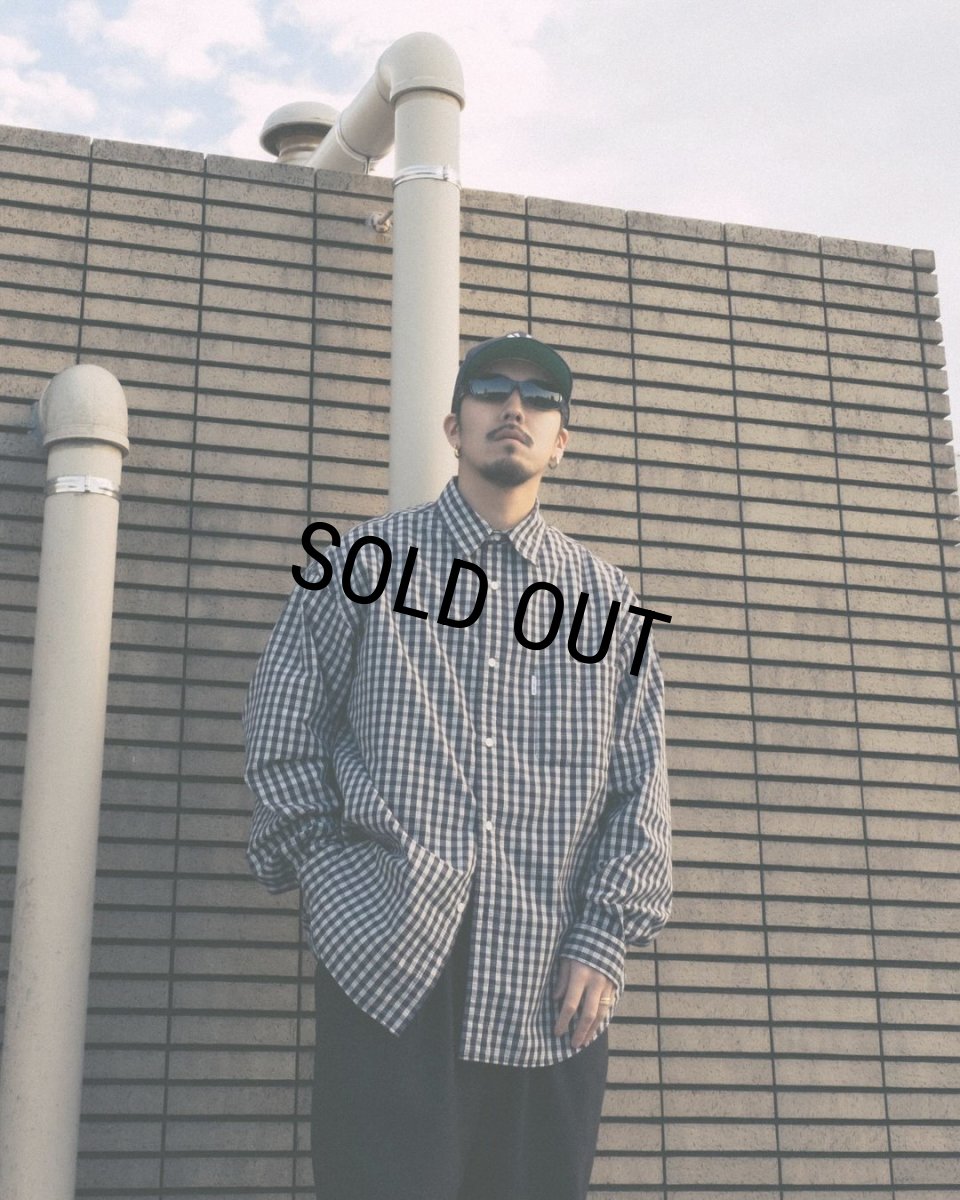 画像3: COOTIE PRODUCTIONS/Dobby Check L/S Shirt（Black）［ドビーチェックシャツ-24春夏］ (3)