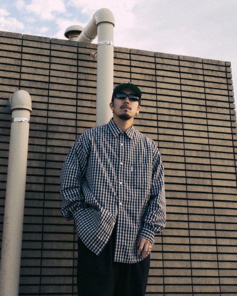画像3: COOTIE PRODUCTIONS/Dobby Check L/S Shirt（Black）［ドビーチェックシャツ-24春夏］