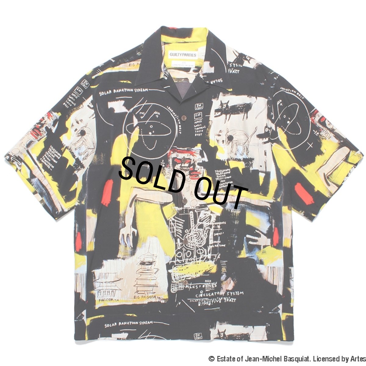 画像1: WACKO MARIA/JEAN-MICHEL BASQUIAT / HAWAIIAN SHIRT（TYPE-1）（ONE）［ハワイアンシャツ-24春夏］ (1)