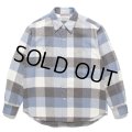 WACKO MARIA/BLOCK CHECK FLANNEL SHIRT（L-PURPLE）［ブロックチェックフランネルシャツ-24春夏］