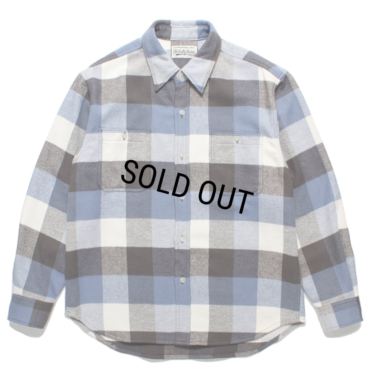 画像1: WACKO MARIA/BLOCK CHECK FLANNEL SHIRT（L-PURPLE）［ブロックチェックフランネルシャツ-24春夏］ (1)
