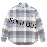 WACKO MARIA/BLOCK CHECK FLANNEL SHIRT（L-PURPLE）［ブロックチェックフランネルシャツ-24春夏］