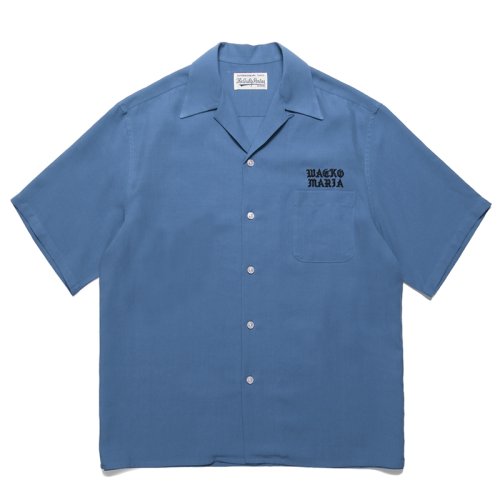 他の写真1: WACKO MARIA/50'S OPEN COLLAR SHIRT（BLUE）［50'Sオープンカラーシャツ-24春夏］