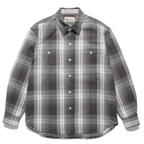 他の写真1: WACKO MARIA/CHECK FLANNEL SHIRT（GRAY）［チェックフランネルシャツ-24春夏］