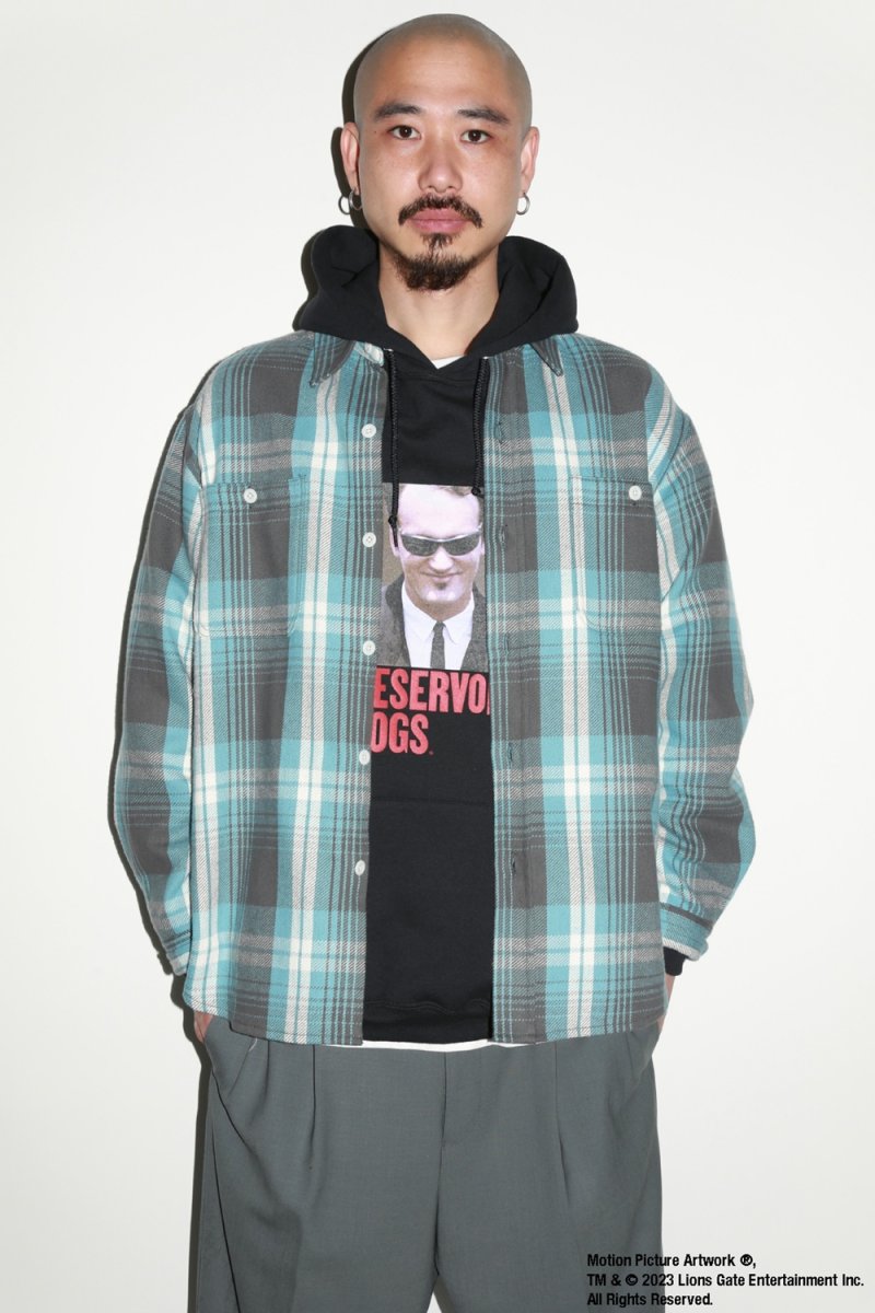 画像3: WACKO MARIA/CHECK FLANNEL SHIRT（BLUE）［チェックフランネルシャツ-24春夏］