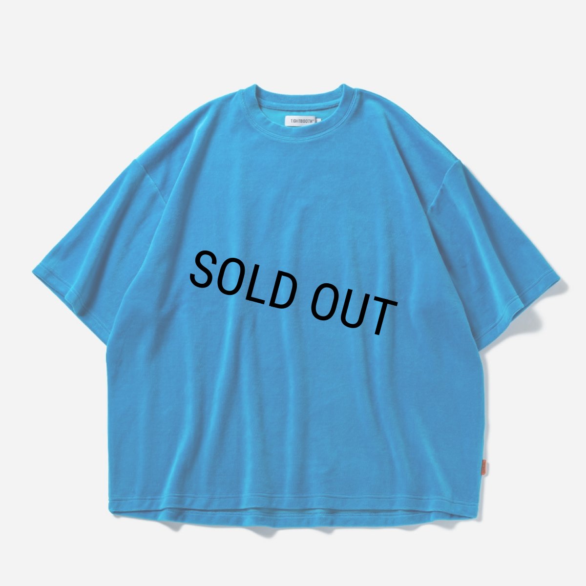 画像1: TIGHTBOOTH/VELOUR T-SHIRT（Turquoise）［ベロアT-24春夏］ (1)