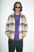 画像2: WACKO MARIA/BLOCK CHECK FLANNEL SHIRT（YELLOW）［ブロックチェックフランネルシャツ-24春夏］ (2)