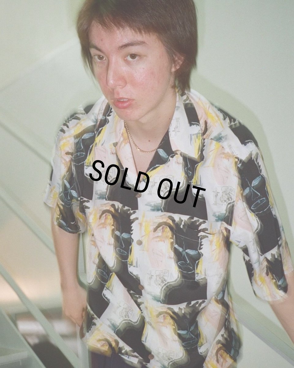 画像2: WACKO MARIA/JEAN-MICHEL BASQUIAT / HAWAIIAN SHIRT（TYPE-3）（ONE）［ハワイアンシャツ-24春夏］ (2)