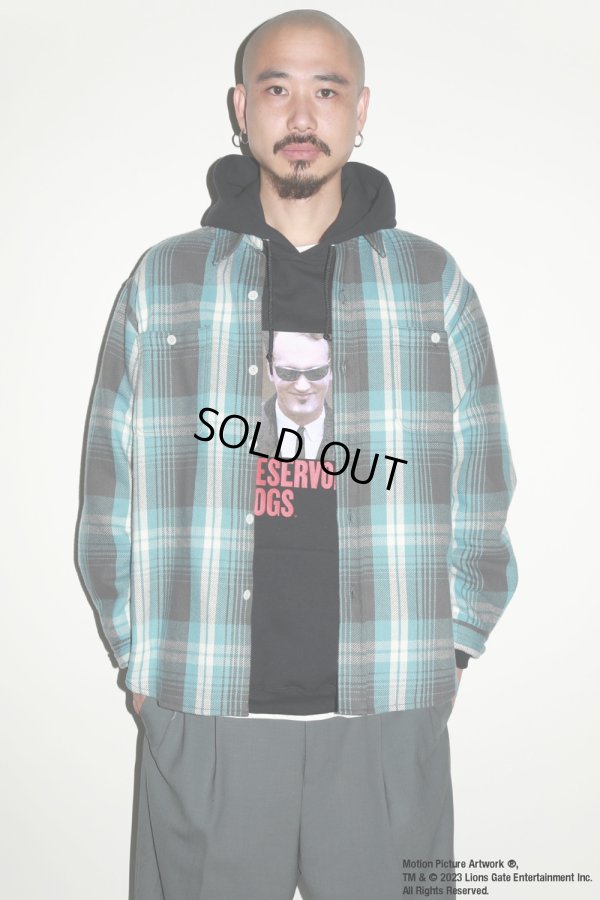 画像3: WACKO MARIA/CHECK FLANNEL SHIRT（BLUE）［チェックフランネルシャツ-24春夏］