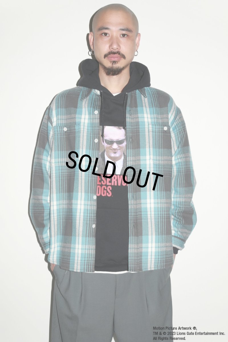 画像2: WACKO MARIA/CHECK FLANNEL SHIRT（GRAY）［チェックフランネルシャツ-24春夏］ (2)