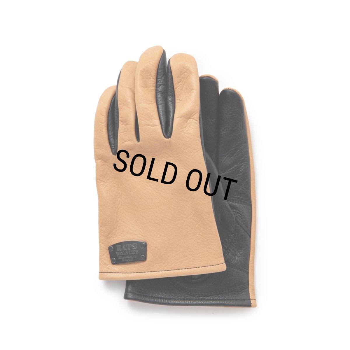 画像1: RATS/LEATHER GLOVE（BLACK/TAN）［レザーグローブ-24春夏］ (1)