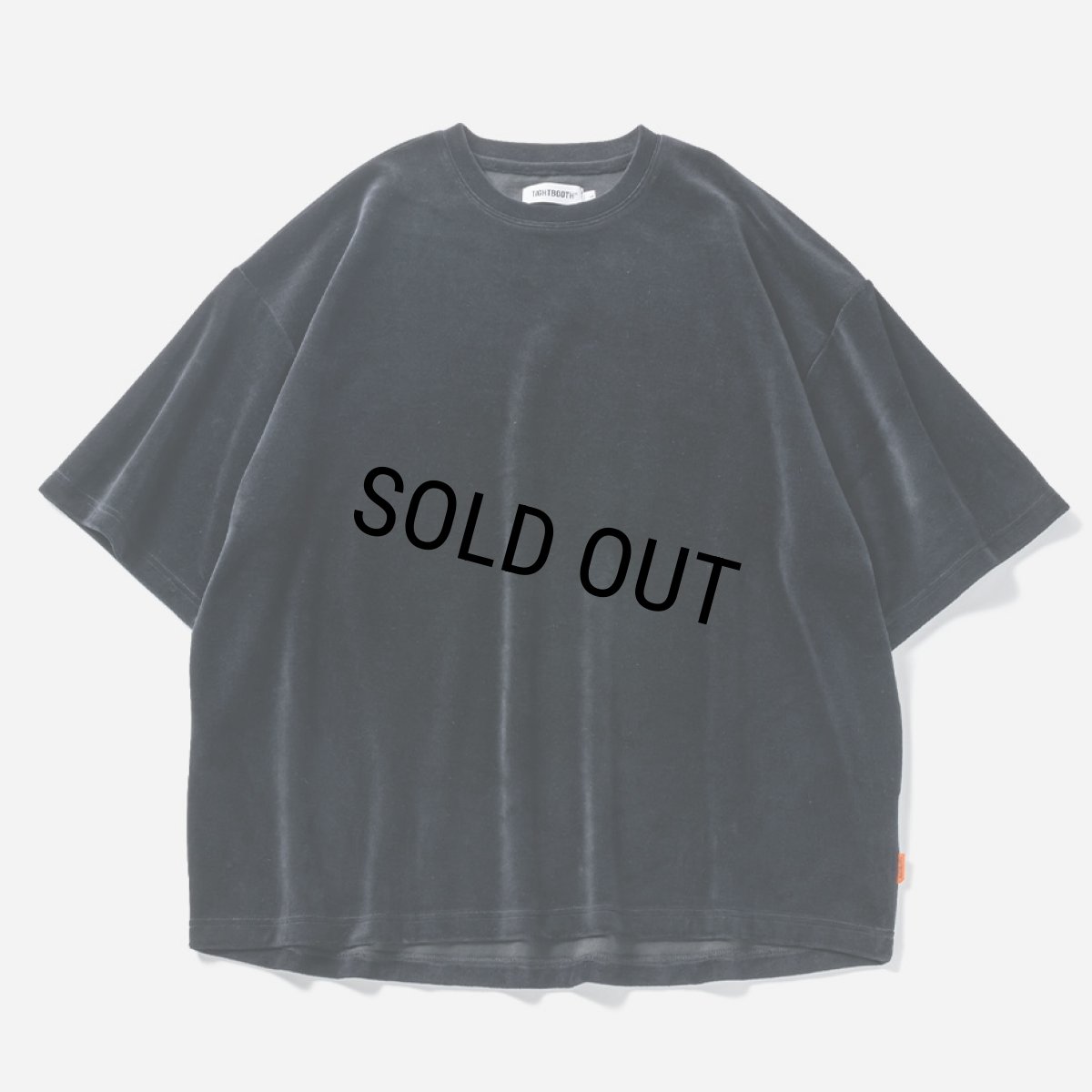 画像1: TIGHTBOOTH/VELOUR T-SHIRT（Black）［ベロアT-24春夏］ (1)