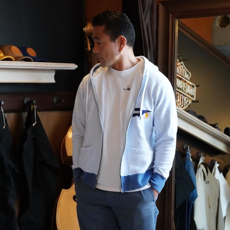 画像3: RATS/TRIM ZIP HOODIE（HEATHER BLUE）［トリムジップフーディー-24春夏］