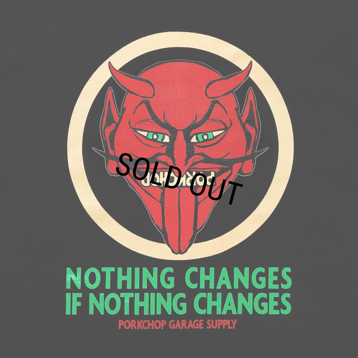 画像4: PORKCHOP/NOTHING DEVIL TEE（BLACK）［プリントT-24春夏］ (4)