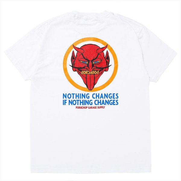 画像1: PORKCHOP/NOTHING DEVIL TEE（WHITE）［プリントT-24春夏］
