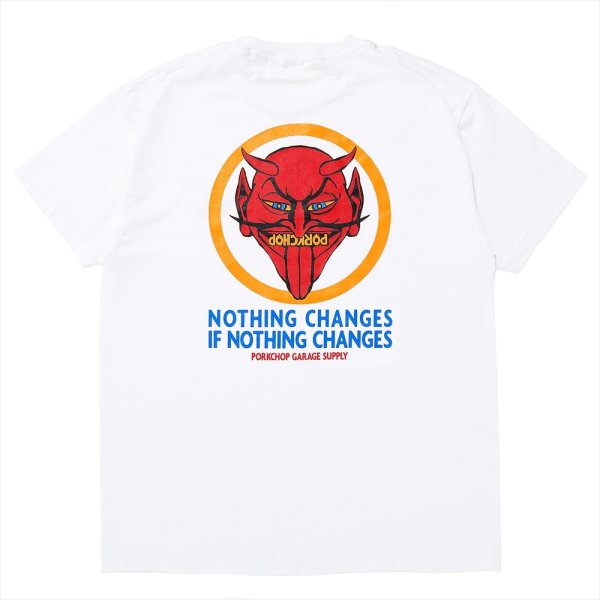 画像1: PORKCHOP/NOTHING DEVIL TEE（WHITE）［プリントT-24春夏］