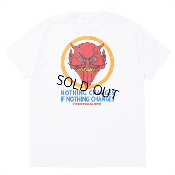 画像1: PORKCHOP/NOTHING DEVIL TEE（WHITE）［プリントT-24春夏］