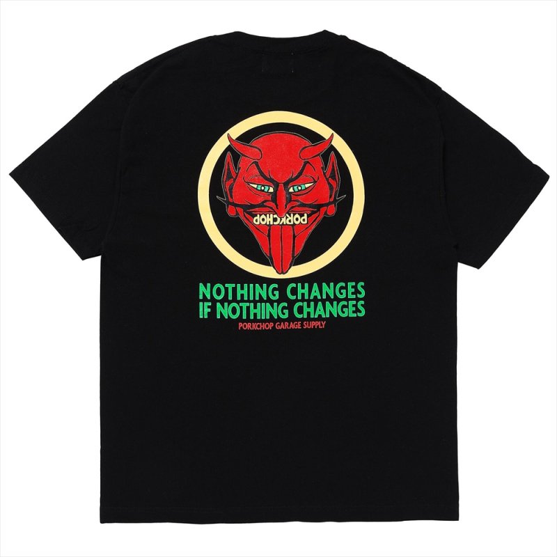 画像2: PORKCHOP/NOTHING DEVIL TEE（BLACK）［プリントT-24春夏］