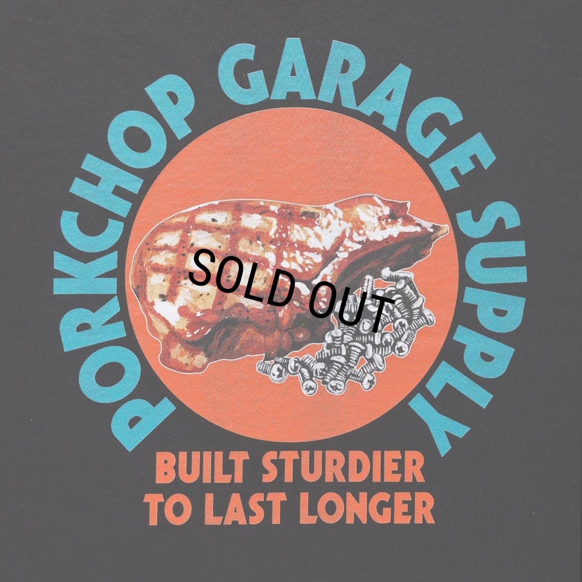 画像4: PORKCHOP/PC & SCREW TEE（BLACK）［プリントT-24春夏］ (4)