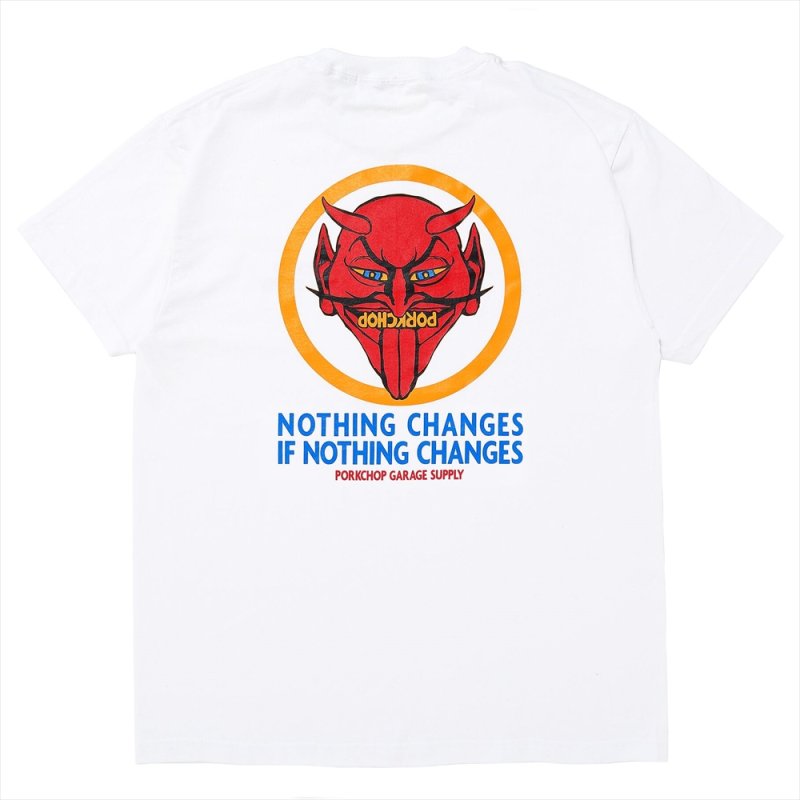 画像2: PORKCHOP/NOTHING DEVIL TEE（WHITE）［プリントT-24春夏］
