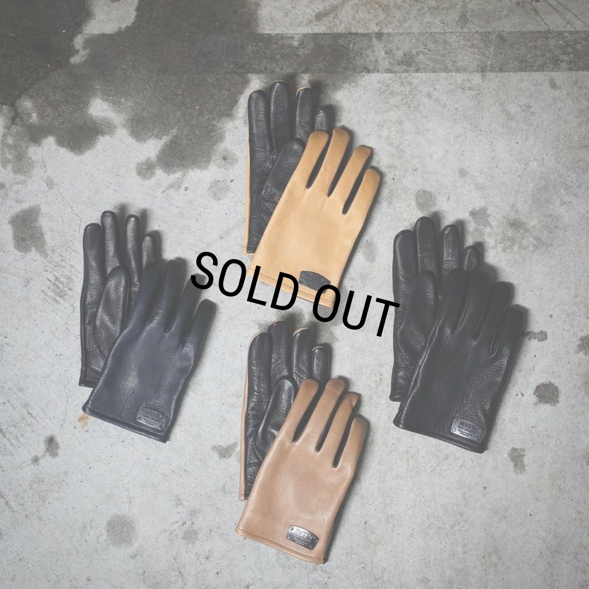 画像2: RATS/LEATHER GLOVE（BLACK/TAN）［レザーグローブ-24春夏］ (2)