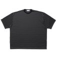 画像1: COOTIE PRODUCTIONS/Polyester Border S/S Tee（Black/Gray）［ボーダーT-24春夏］ (1)