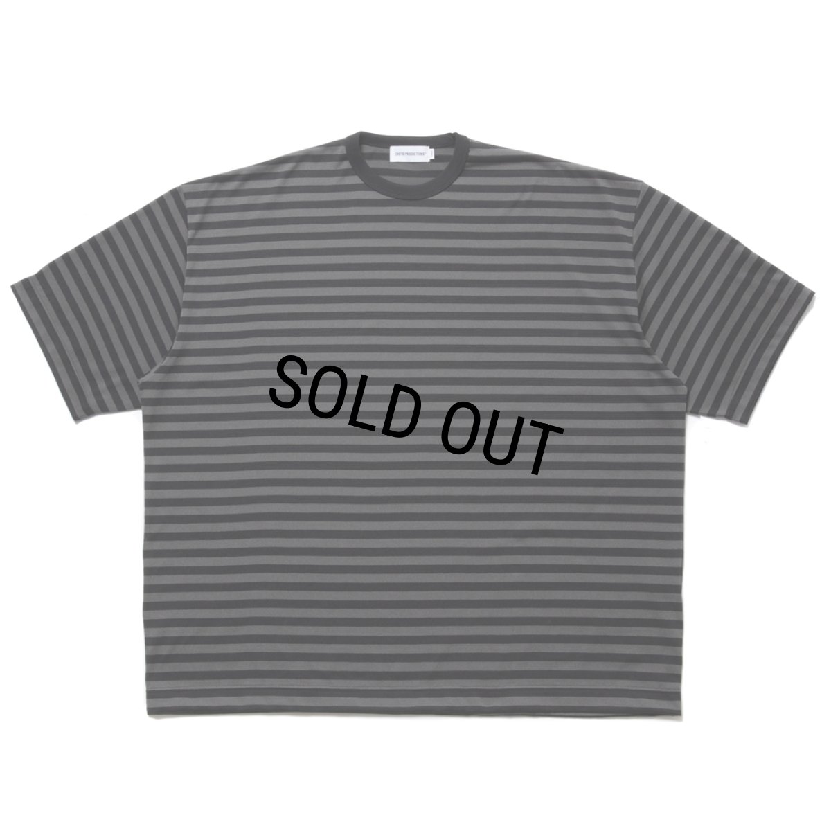 画像1: COOTIE PRODUCTIONS/Polyester Border S/S Tee（Black/Gray）［ボーダーT-24春夏］ (1)