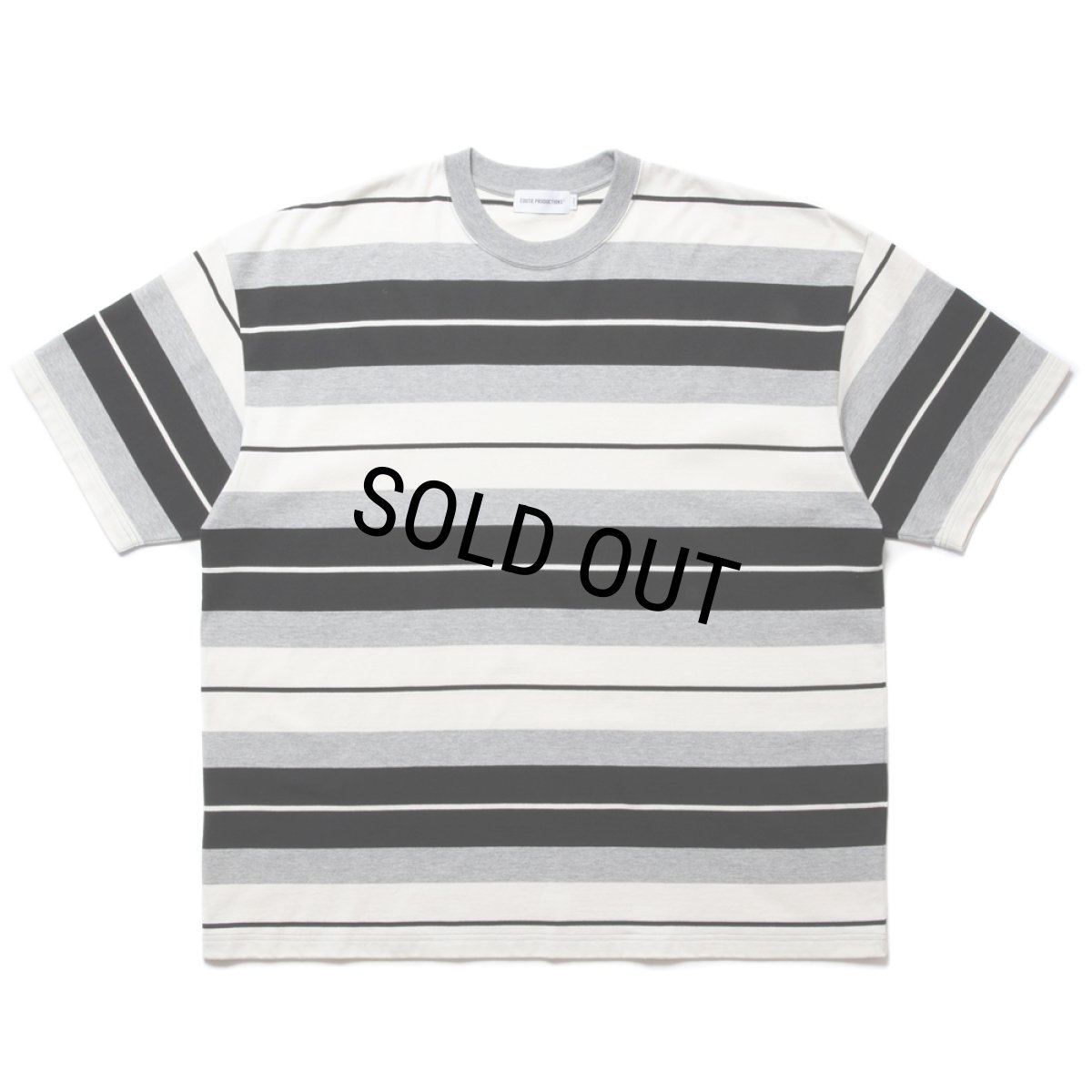 画像1: COOTIE PRODUCTIONS/Panel Border S/S Tee（Black/Ash Gray/White）［パネルボーダーT-24春夏］ (1)