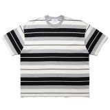 COOTIE PRODUCTIONS/Panel Border S/S Tee（Black/Ash Gray/White）［パネルボーダーT-24春夏］