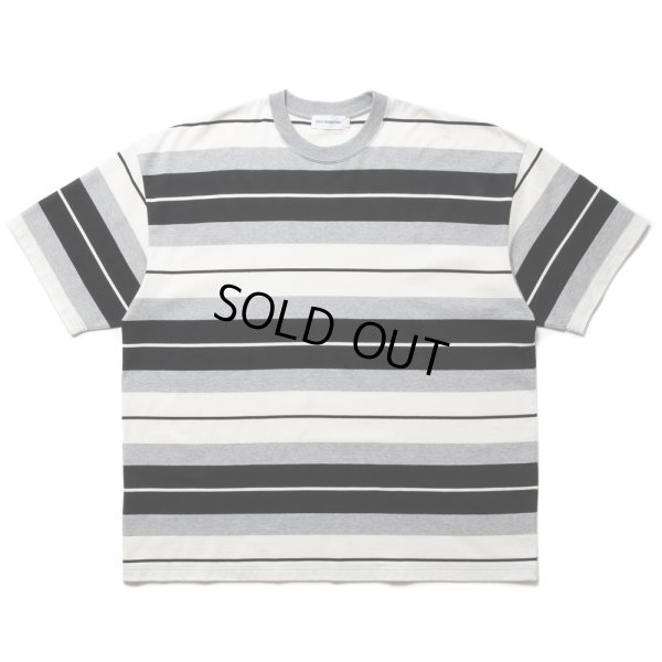 画像1: COOTIE PRODUCTIONS/Panel Border S/S Tee（Black/Ash Gray/White）［パネルボーダーT-24春夏］