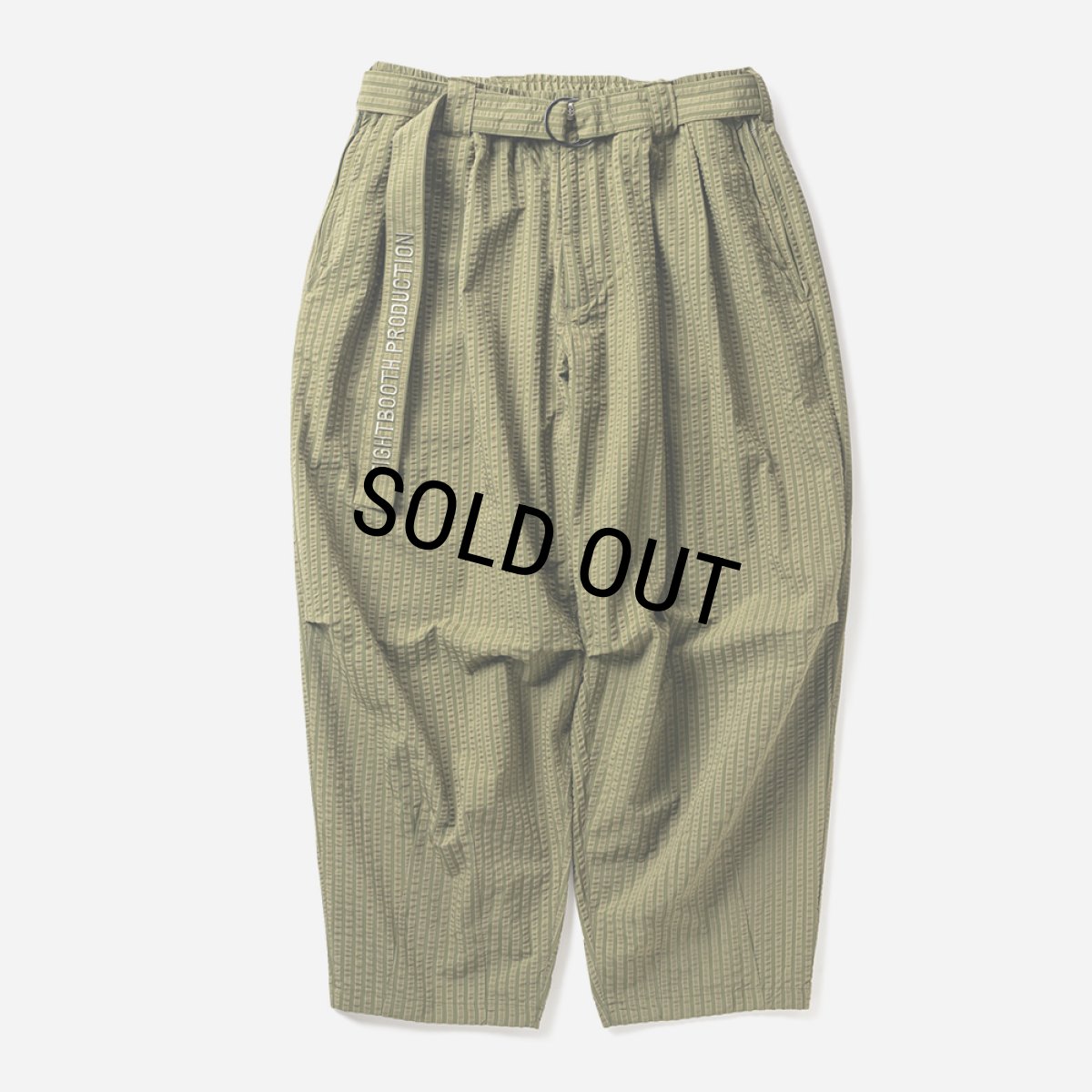 画像1: TIGHTBOOTH/SEERSUCKER BALLOON PANTS（Olive） 【20%OFF】［シアサッカーバルーンパンツ-24春夏］ (1)
