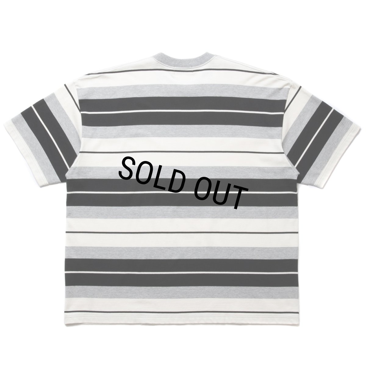 画像2: COOTIE PRODUCTIONS/Panel Border S/S Tee（Black/Ash Gray/White）［パネルボーダーT-24春夏］ (2)