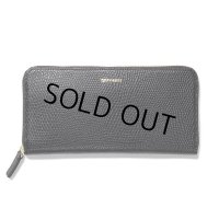 WACKO MARIA/SPEAK EASY / EMBOSS LEATHER ROUND ZIP LONG WALLET（LIZARD）［ラウンドジップロングウォレット-24春夏］