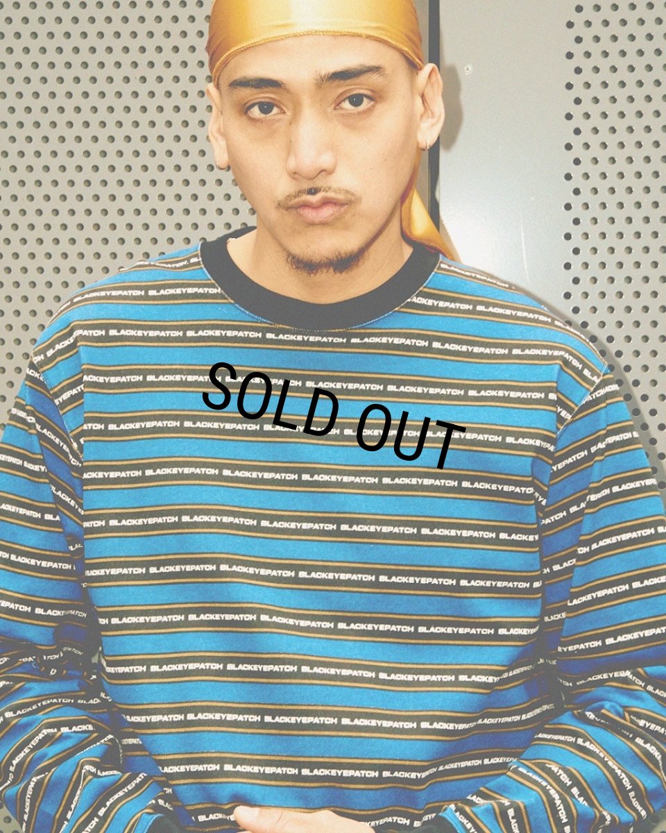 画像3: BlackEyePatch/TACTIC SANS STRIPED L/S TEE（BLUE） (3)