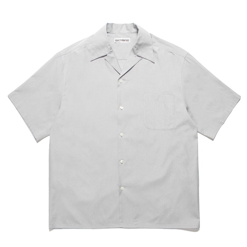 画像1: WACKO MARIA/TESSITURA MONTI / OPEN COLLAR SHIRT（GRAY）［オープンカラーシャツ-24春夏］