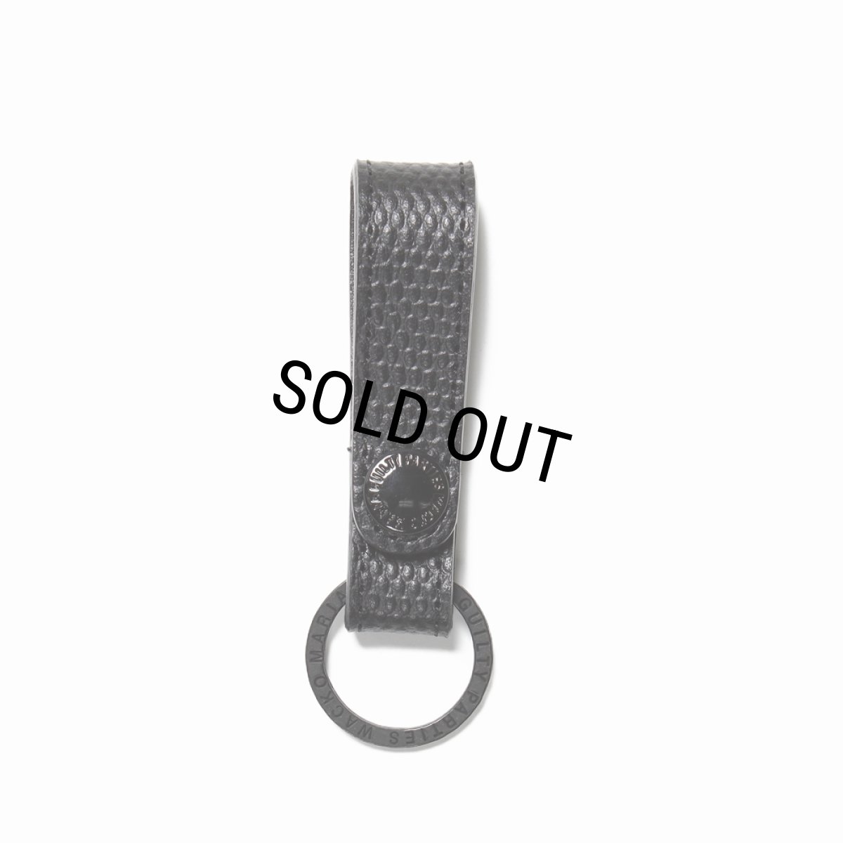 画像1: WACKO MARIA/EMBOSS LEATHER KEY HOLDER（LIZARD）（BLACK/BLACK）［レザーキーホルダー-24秋冬］ (1)