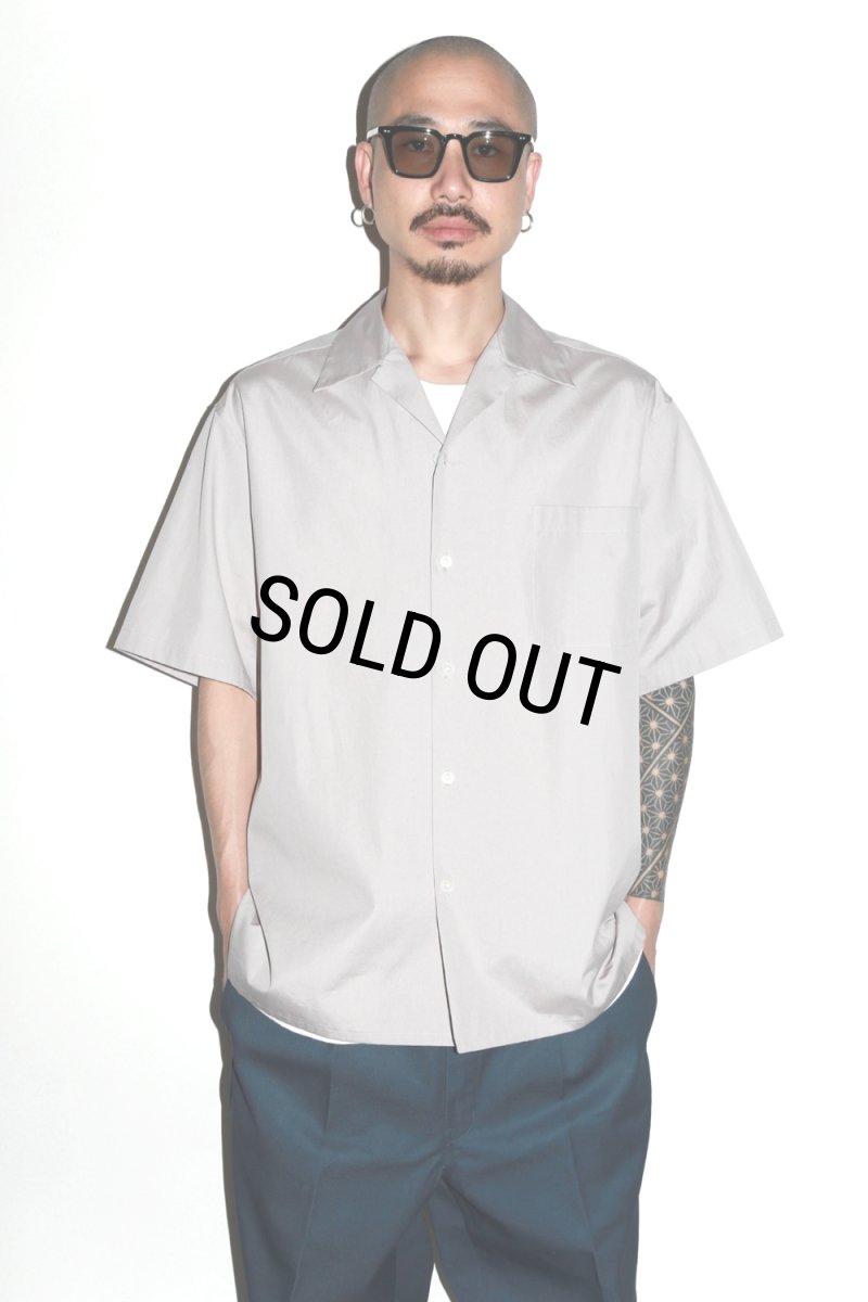 画像2: WACKO MARIA/TESSITURA MONTI / OPEN COLLAR SHIRT（NAVY）［オープンカラーシャツ-24春夏］ (2)