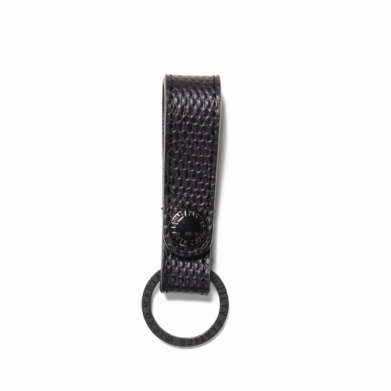 画像1: WACKO MARIA/EMBOSS LEATHER KEY HOLDER（LIZARD）（BLACK/BLACK）［レザーキーホルダー-24秋冬］