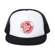 画像1: PORKCHOP/STENCIL CS MESH CAP（WHITE/BLACK）［メッシュキャップ-23秋冬］ (1)